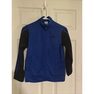 Adidas Boys Medium (10-12) Full Zip Blue and Black Long Sleeve Track Jacket